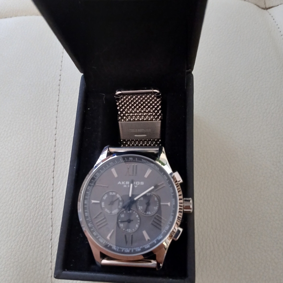 Akribos XXIV Other - Akribos XXIV Silver and Black Men's Watch